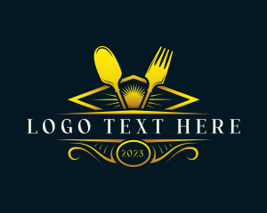 Fork - Luxury Dish Restaurant logo design