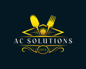 Luxury Dish Restaurant logo design