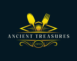 Luxury Dish Restaurant logo design