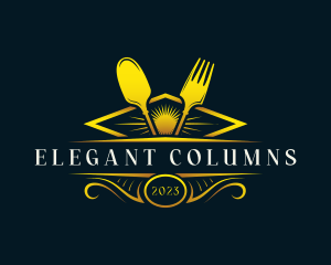 Luxury Dish Restaurant logo design