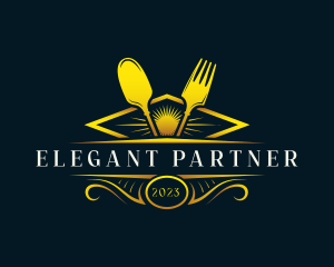 Luxury Dish Restaurant logo design