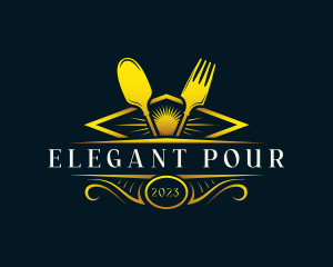 Luxury Dish Restaurant logo design