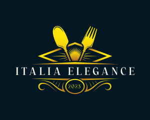 Luxury Dish Restaurant logo design