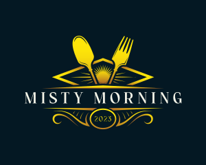 Luxury Dish Restaurant logo design