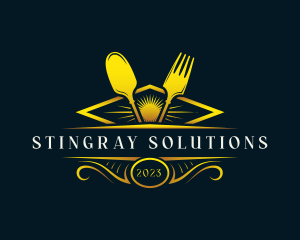 Luxury Dish Restaurant logo design