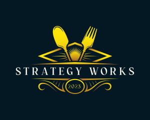 Luxury Dish Restaurant logo design