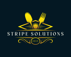 Luxury Dish Restaurant logo design