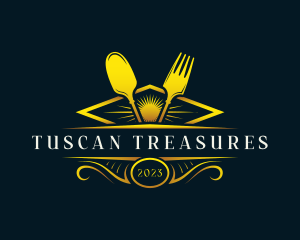 Luxury Dish Restaurant logo design