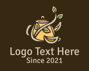 Tea Kettle - Organic Green Tea logo design