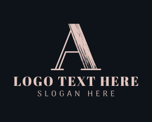 Brush Stroke - Creative Agency Letter A logo design