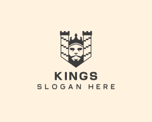 Fortress King Crown logo design