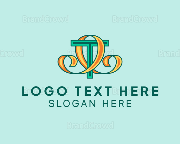 Ribbon Swirl Fashion Logo