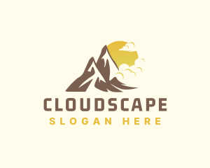 Sunset Cloud Mountain logo design