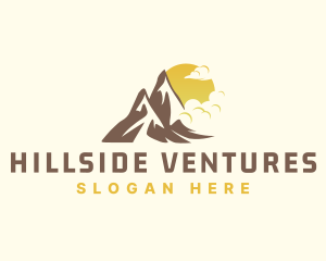 Hillside - Sunset Cloud Mountain logo design