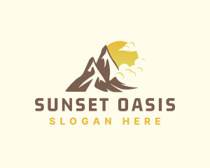 Sunset Cloud Mountain logo design