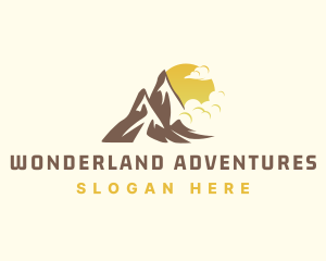 Sunset Cloud Mountain logo design