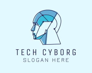 Cyborg - Tech Humanoid Cyborg logo design