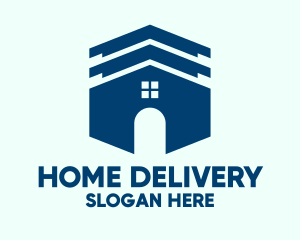 Blue House Roofing  logo design