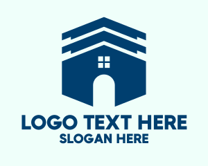 Home Service - Blue House Roofing logo design