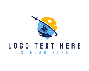 Ocean - Airplane Island Travel logo design