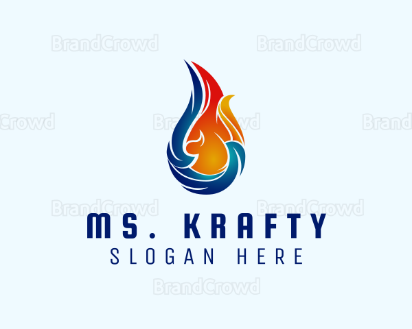 Heating Cooling Fluid Logo