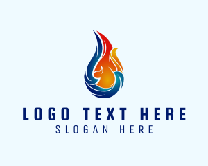 Heating - Heating Cooling Fluid logo design