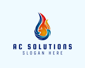 Heating Cooling Fluid logo design