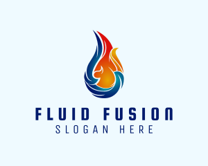 Heating Cooling Fluid logo design