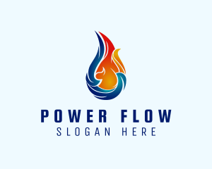 Heating Cooling Fluid logo design