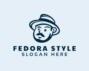 Mustache Farmer Man logo design