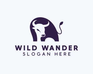 Wildlife Bull Animal logo design