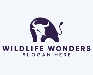 Wildlife Bull Animal logo design