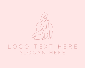 Sex Worker - Naked Female Model logo design