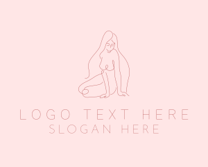 Modeling - Naked Female Model logo design