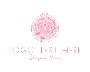 Botanical - Floral Perfume Crystal logo design