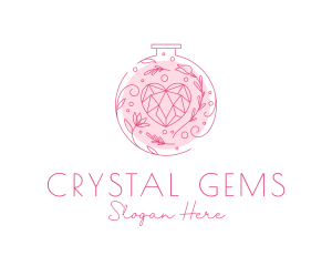 Floral Perfume Crystal logo design