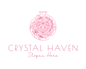 Floral Perfume Crystal logo design