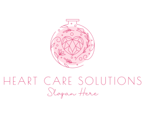 Floral Perfume Crystal logo design