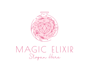 Floral Perfume Crystal logo design