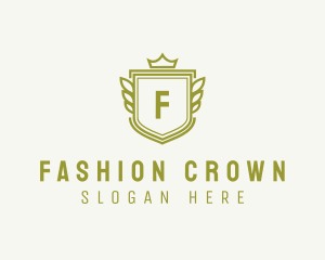 Crown Shield Crest logo design