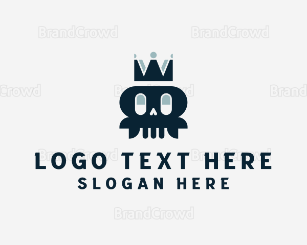 Skull Skeleton Crown Logo