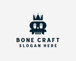 Skeleton - Skull Skeleton Crown logo design