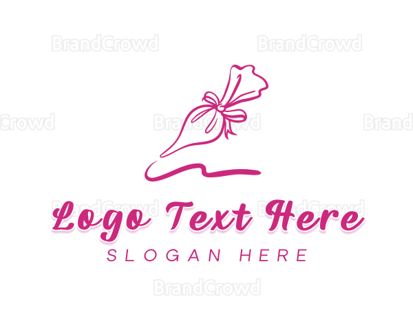 Ribbon Icing Bag Logo