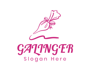 Pink Ribbon Icing Bag Logo