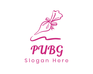 Pink Ribbon Icing Bag logo design