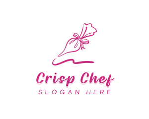 Ribbon Icing Bag logo design