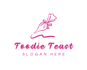 Ribbon Icing Bag logo design