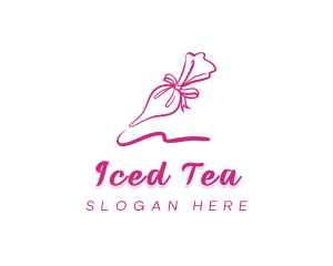 Ribbon Icing Bag logo design