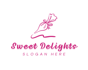 Ribbon Icing Bag logo design