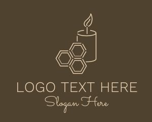 Lenten - Honeycomb Wax Candle logo design